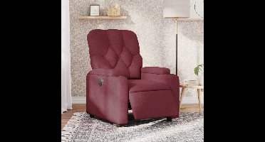 vidaXL Fauteuil - Verstelbaar elektrisch - Wijnrood
