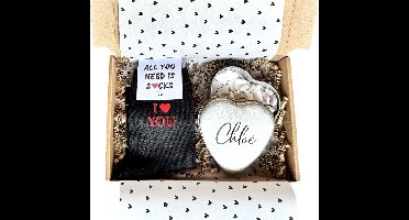 Gepersonaliseerd Valentijn Cadeau voor Haar | Dames Sokken | Snoepblikje | Sokken met Tekst | Verjaardags Cadeau | Cadeau voor Haar | Brievenbus Cadeau |Gepersonaliseerd
