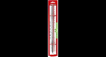 Aristo schaalstok C - lengte 30 cm - 1:500 :1000 :1250 :1500 :2000 :2500 - wit kunststof - op blisterverpakking - AR-23505EB