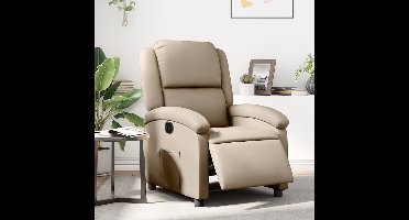 vidaXL Fauteuil elektrisch verstelbaar - Cappuccino