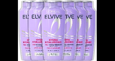 L'Oréal Paris Elvive Hydra Hyaluronic Shampoo - Voor verzwakt, futloos haar - 10x meer hydratatie - 6x 250 ml