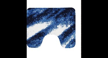 Dutch House Toiletmat Fréjus - WC Mat 60x50cm - Blauw - Antislip - Toiletmat met uitsparing - Badkamer Mat - WC Mat - Snel Absorberend - Snel Drogende Toiletmat