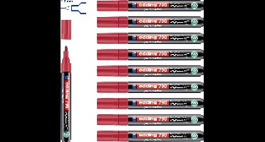 edding 790 lakmarker roze 10 stuks - ronde punt 2-3 mm - verfstift voor veel verschillende ondergronden - goed zichtbaar op transparante en donkere ondergronden