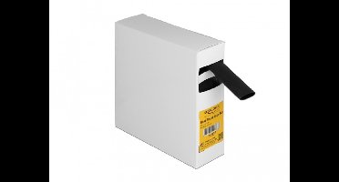 Delock Heat shrink tube Box, with inside adhesive, shrinkage ratio 3:1, 5 m x 19.1 mm black