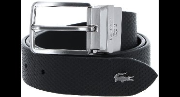 LACOSTE Leren Riem Casual Plain Grained Leather Belt W125 Darkgrey Antraciet