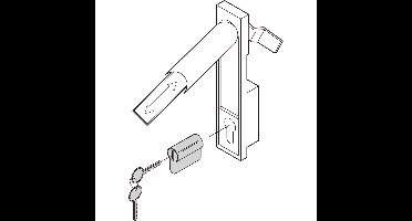 SCHROFF DIN profiel halve cilinder voor Varistar en Epcase, sleutel type 333