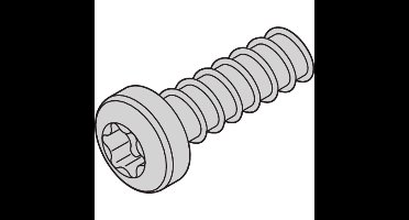 SCHROFF cilinderkopschroef, Torx, M2,5 x 7,3 mm, zelftappend, staal verzinkt