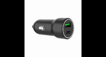 Gembird TA-UC-A2PDQC20-CAR-01 oplader voor mobiele apparatuur Universeel Zwart Sigarettenaansteker Snel opladen Auto