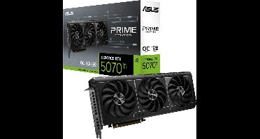 ASUS PRIME NVIDIA GeForce RTX 5070 Ti O16G - Videokaart - 16GB - GDDR7 - PCIe 5.0 - 1x HDMI 2.1b - 3x DisplayPort 2.1a