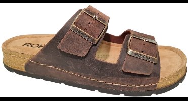 Rohde Leren Heren Slippers - Bruin - 42
