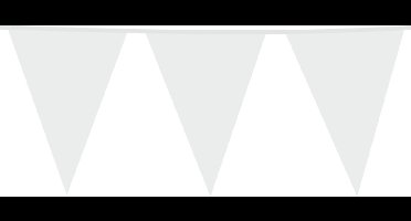 6x Giga Vlaggenlijn Wit 30x45cm 10 meter XXL - Verjaardag Feest Party Festival Poolparty Decoratie