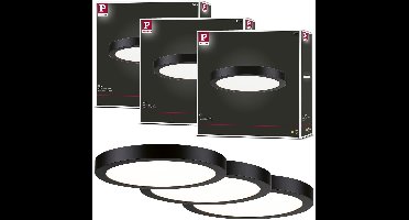 LED-paneel Abia rond 300mm 3x22W 3x2200lm 2700K Zwart mat