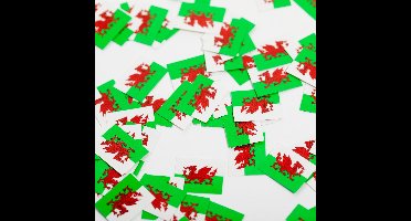 300 stuks Tafel confetti papier Wales - Hapjes Cocktail Tapas Zomer Terras EK WK Voetbal Decoratie Tafelconfetti