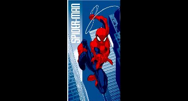 Spiderman strandlaken city 70 x 140 cm katoen