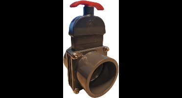 Schuifafsluiter PVC/ABS 50 mm lijmmof 3,0bar grijs