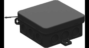 Kopp® Kabeldoos - 85x85x40mm - IP54 - Zwart
