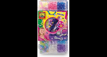 SES Creative - Galaxy - Sieradenset - Glow in the Dark - Knutselen Meisjes - Armbandjes Maken - Vanaf 3 Jaar