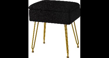 DailySupplies® Make up Stoel - Kaptafel Kruk - Visagie - Zwart