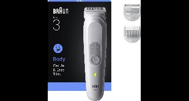 Braun Body Groomer Series 3 BG3530 +3 Verzorgingstools - Verzorgen & Trimmen - Waterdicht - Grijs