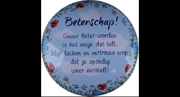 Paper Dreams Blikje Beterschap! 9,5 X 3 Cm Staal Blauw/groen