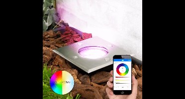 Inbouw grondspot voor buiten - Met slimme Milight GU10 spot - Rechte afwerking