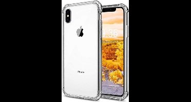 MaxVision's iPhone XS Siliconen Hoesje Transparant / iPhone X Hoesje Transparant - Shock Proof Hoesje - Case Cover Hoesje - Verstevigde randen