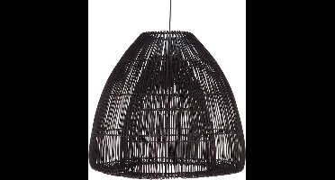 Design Rotan Hanglamp Bell M zwart woonkamer en Slaapkamer  Ø 50 cm