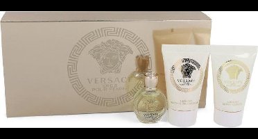 Versace Eros by Versace   - Gift Set - 10 ml Mini EDP + 20 ml Shower Gel + 20 ml Body Lotion