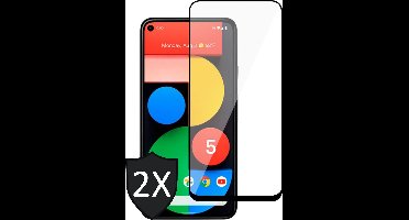 2x Screenprotector geschikt voor Google Pixel 5 - Glas Tempered Screen Protector Full Screen