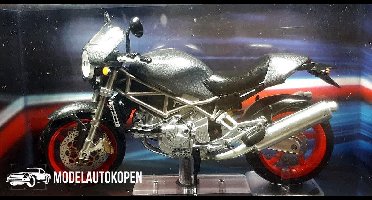 Ducati 900 Monster S4 (Grijs) (12 cm) 1/24 Atlas - Modelmotor - Schaalmodel - Model motor - Miniatuurmotor - Miniatuur motor