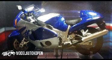 Suzuki GSX1300R Hayabusa (Blauw) (12 cm) 1/24 Atlas - Modelmotor - Schaalmodel - Model motor - Miniatuurmotor - Miniatuur motor