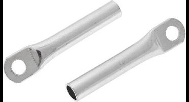 6mm Metalen bevestiging voor elastiek - zonder haak (6 stuks)