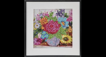 Diamond painting | Bloemen | Afmeting: 30 x 30 CM | Inclusief diamond painting pen | Diamond painting volwassenen