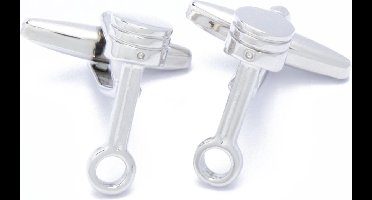 Manchetknopen - Zuiger Piston Motor Zilverkleurig