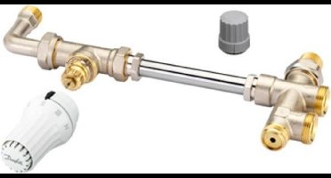 Danfoss samengestelde verdelers, RA-K met radiatorbocht vloeraansluiting RA-K/KW 013G3206