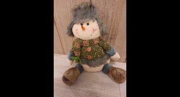 Sneeuwpop - Zittend - Pluche