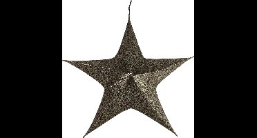 Non-branded Kersthanger Maria Ster Glitter 65 Cm Textiel Zwart