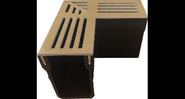 Black Beauty Perfect Drain 65/100 hoek corten staal designrooster