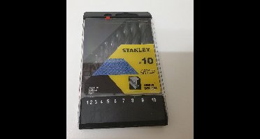 Stanley hss metaalboren cas. 10-delig