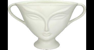 Bloempot HD Living Face White 19,2 x 34,8 x 20,5 cm