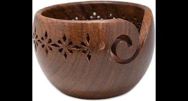Durable Yarn Bowl - Garenhouder van Sheesham hout - 15,2 x 12,7 x 10,2 cm - 1066