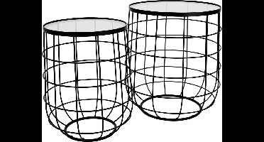 Wants&Needs Bijzettafel Zwart 54 X 54 X 61 S/2