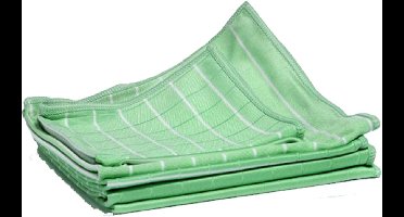 Aqua Laser | Bamboedoeken | 6-Delige set | Glasdoeken | Bamboe | Groen