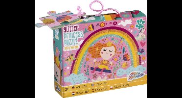 Prinses Glitter Puzzel | Grafix | 30 x 40 CM | 24 puzzelstukjes | Legpuzzel
