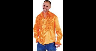 Magic By Freddy Verkleedblouse Rouches Heren Polyester Oranje Mt Xxl