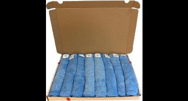Super set 8x Nano handschoen blauw - super poets doek