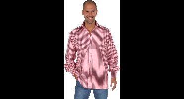 Magic Design Hemd Heren Polyester Rood/wit Maat M