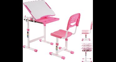 Bureau kinderen tekentafel met bureaustoel - schooltafel - ergonomisch hoogte verstelbaar