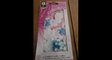 6 vilt applicaties + pareltjes & pailettes Sorbo