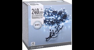 EDM glitterslinger - Kerstsfeer - koud wit licht - 240 LED lampjes - 24 m - 72093